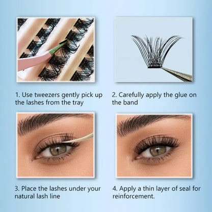 Kashees Mink & Soft Natural DIY Cluster Lashes Extension Kit