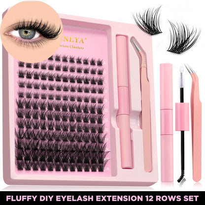 Kashees Mink & Soft Natural DIY Cluster Lashes Extension Kit