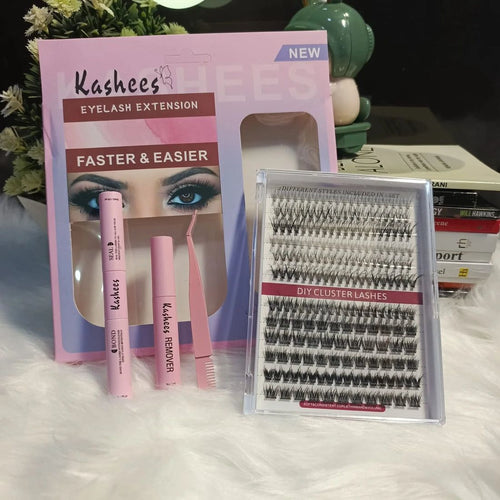 Kashees Mink & Soft Natural DIY Cluster Lashes Extension Kit